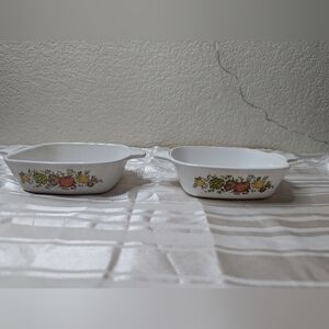 Corning Ware Bowls Spice-O-Life Vegetables 1.75 1 3/4 Cup Vintage 1970's